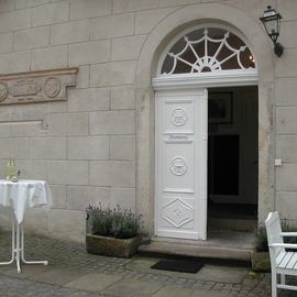 Haus Mark Innenhof zur Außenstelle Standesamt Tecklenburg.