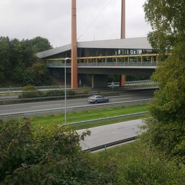Autobahn-Raststätte Dammer Berge, Südansicht.