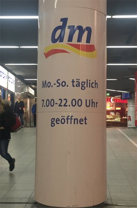 täglich von 7-22 Uhr geöffnet