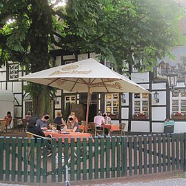 Biergarten vom Hotel Restaurant alt Westerholt im alten Dorf