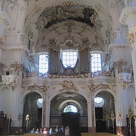 Marienmünster St. Mariä Himmelfahrt - Blick auf die Orgel Empore