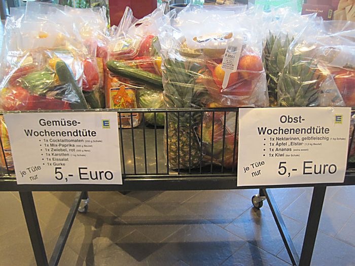 der Obst und Gemüse Kauf für's Wochenende