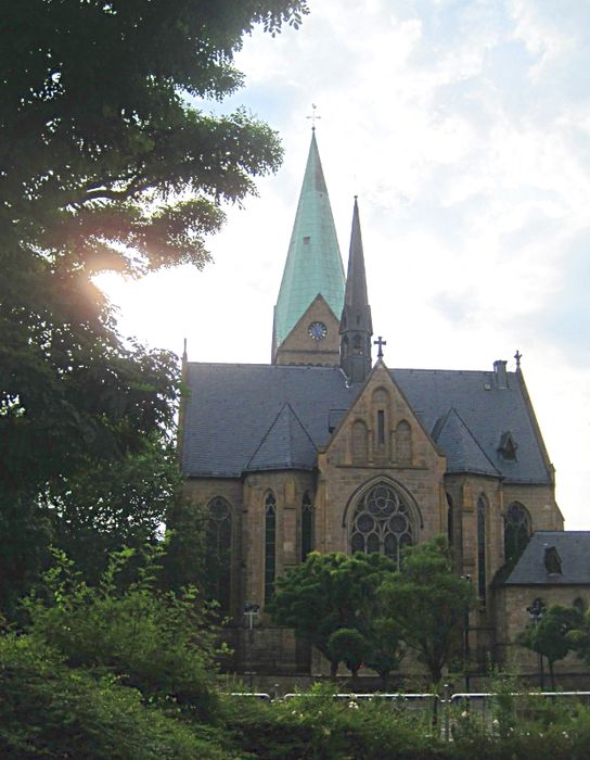 ein letzter Blick auf die Propstei Kirche in Wattenscheid