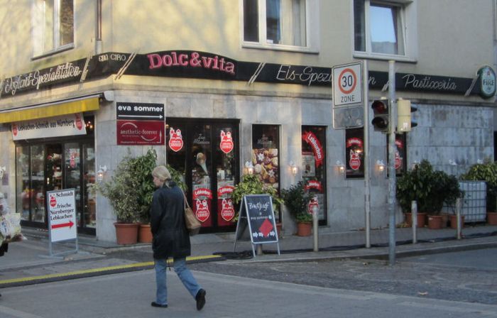Eiscafé Dolc & Vita in der Innenstadt