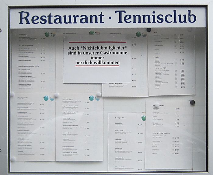Restaurant des Tennisclub "Blau-Weiß"  auf der Emscherstr.