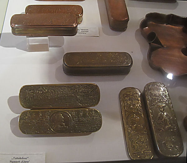 Kupfermuseum Fischen -  erste maschinell erstellte Tabakdosen