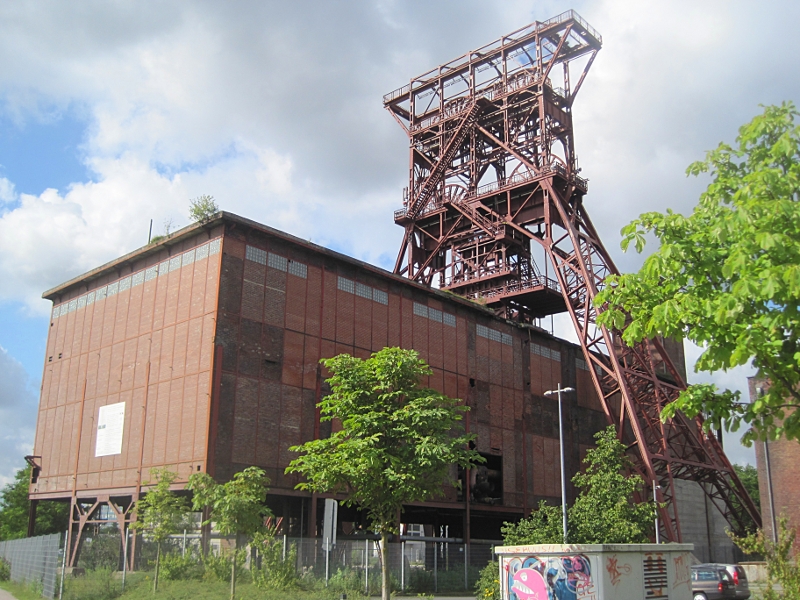 Hängebank und Förderturm der Zeche Consolidation