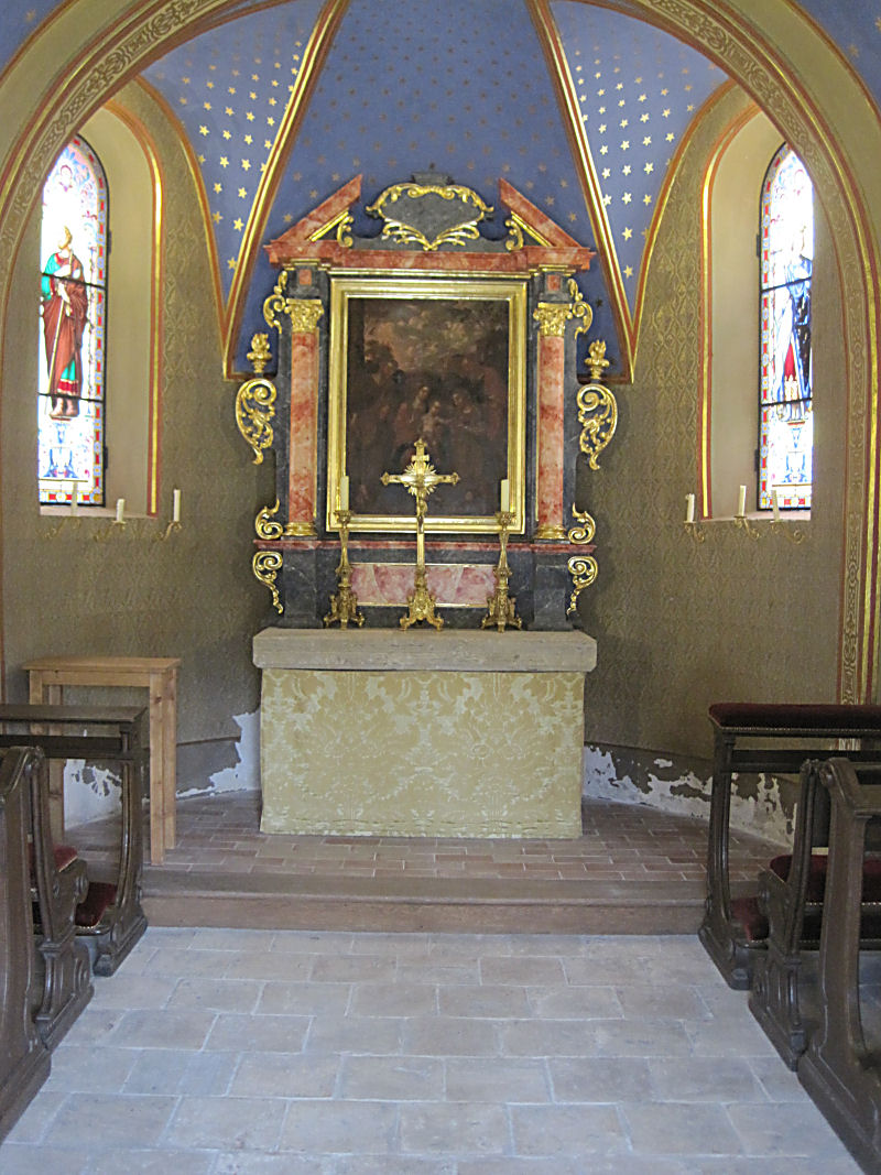 Ludwig II. gestealte den Innenraum des Kirchleins um, es ist der Mutter Mariens geweiht