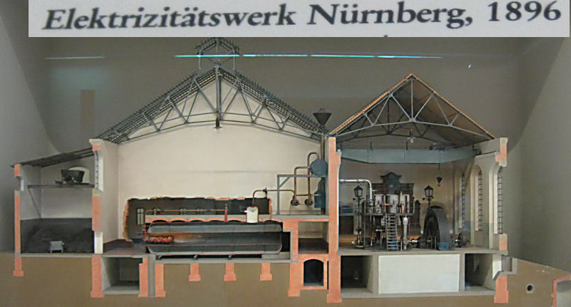 Deutsches Museum: Elektrizitätswerk Nürnberg 1896