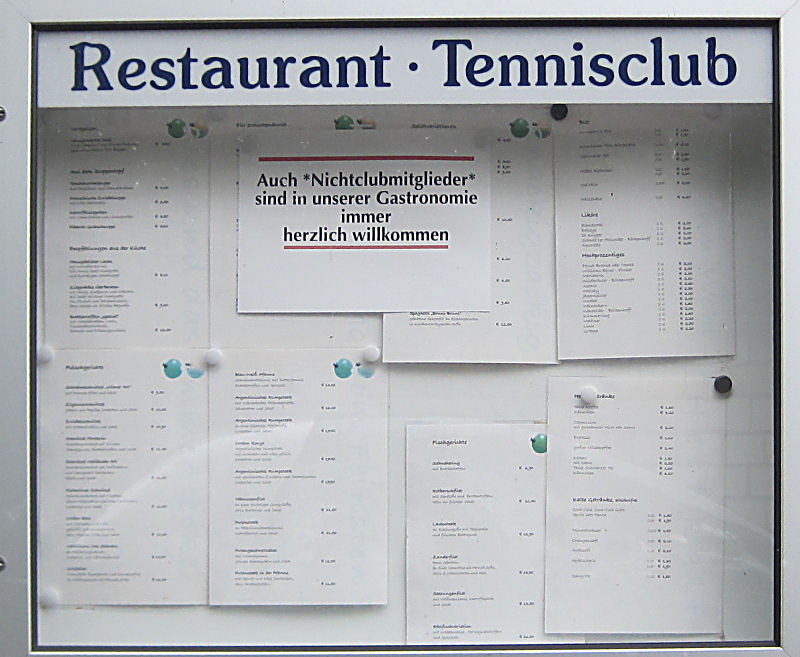 Restaurant des Tennisclub &quot;Blau-Weiß&quot;  auf der Emscherstr.