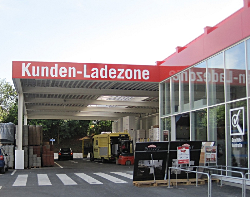 Kunden Ladezone vom Bauhaus