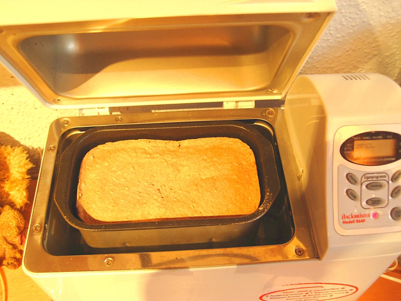 hm, das ganze Haus duftet jetzt nach frischem Brot. Hier ein Vollkornbrot aus 1000 Gramm Mehl und 660 ml Wasser