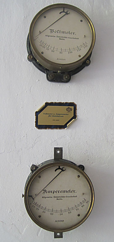 Elektrizitätswerk Diessen: Voltmeter und Amperemeter für Gleichstrom1930