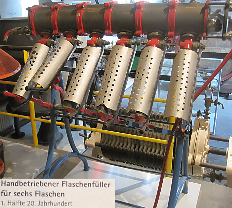 Brauerei-Museum Dortmund: noch handbetriebener Flaschenfüller