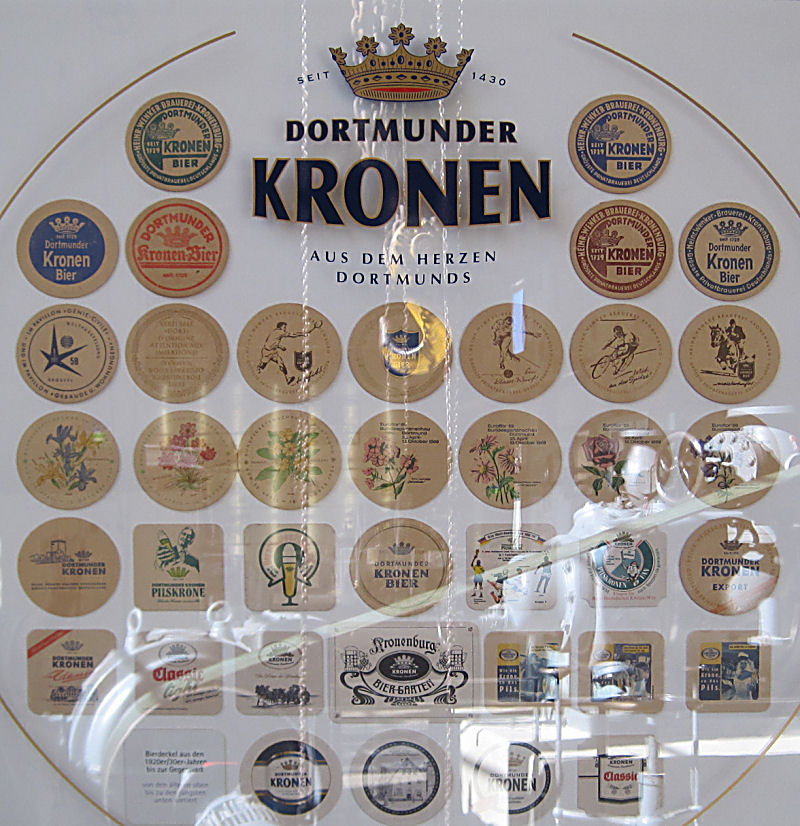 Sammlung der Bierdeckel der Brauerein, die heute alle unter DAB - Dortmunder Aktien Brauerei - fallen