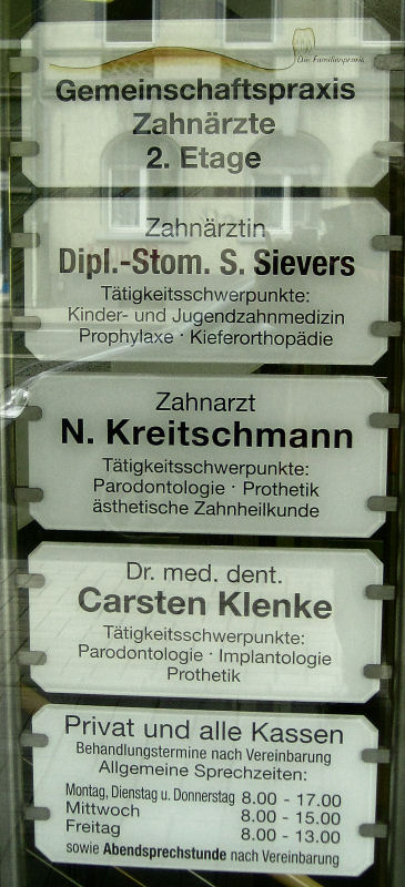 Bild 9 Dr. med. dent. Klenke  / ZA. Naum Kreitschmann in Bochum