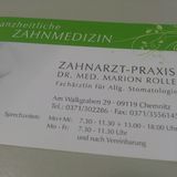 Zahnarztpraxis Dr. Med. Marion Rolle in Chemnitz in Sachsen