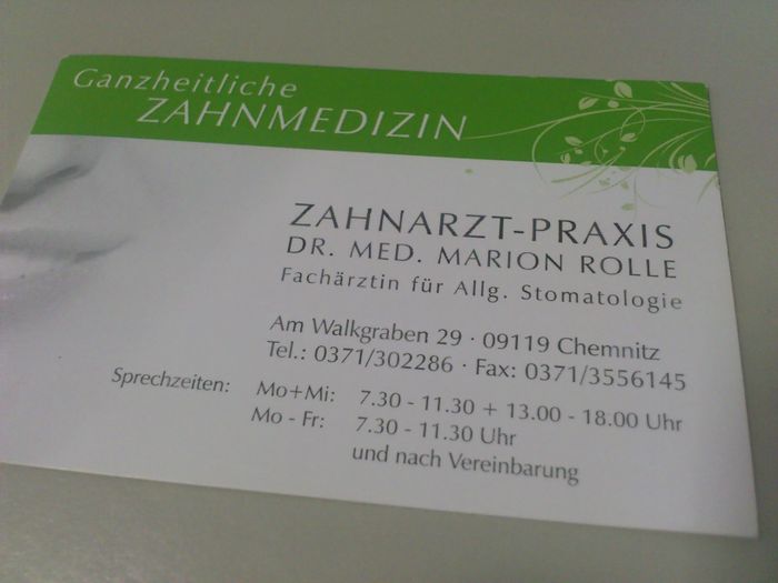 Zahnarztpraxis Dr. Med. Marion Rolle