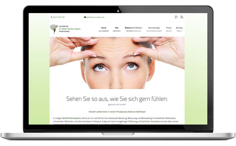 Referenz Wordpress, Hautarzt München