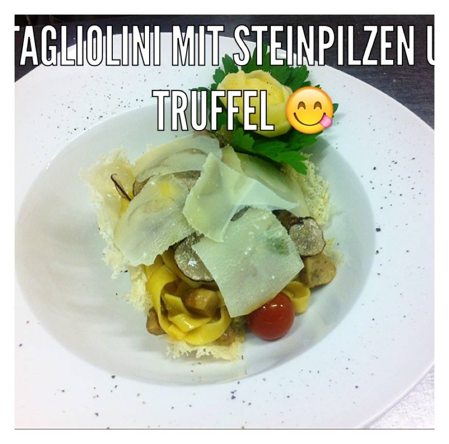 tagliolini steinpilzen und truffel