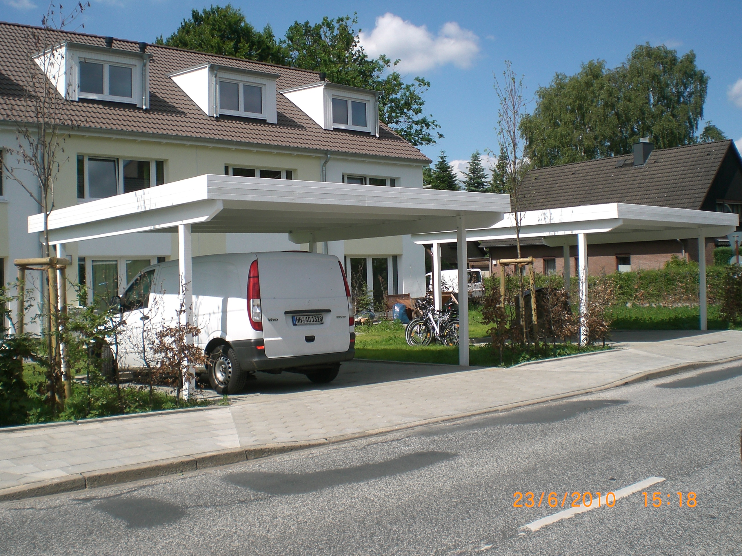 Carport aus Holz Typ QUADRO als Doppelcarport