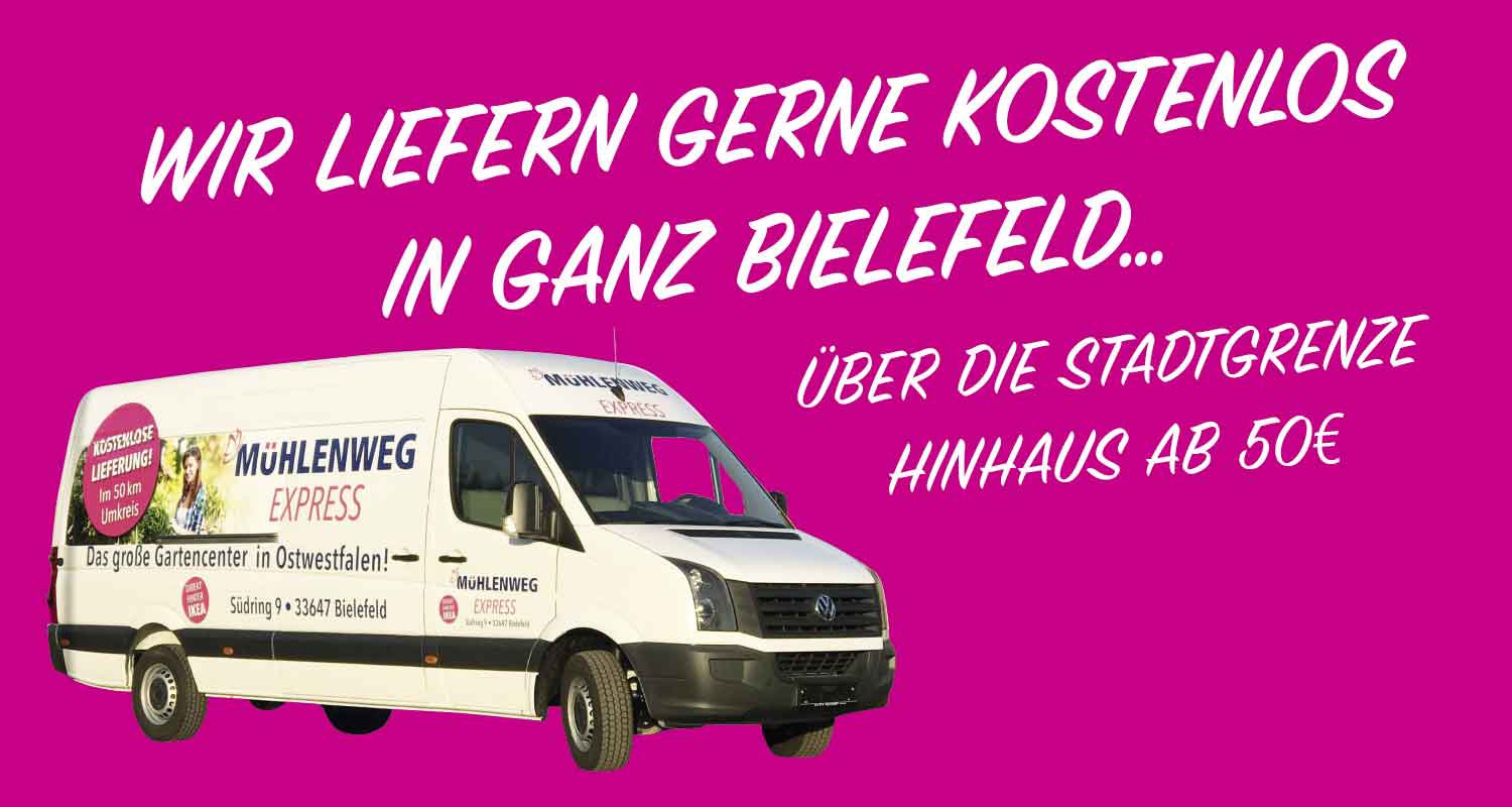 Wir liefern gerne kostenlos in ganz Bielefeld…