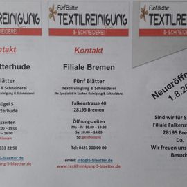 Textilreinigung u. Schneiderei Bilan in Ritterhude