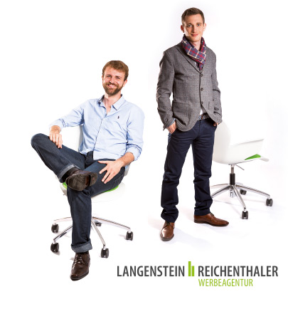 Die Geschäftsführer
Daniel Langenstein (links) und Tim Reichenthaler (rechts),
www.lr-werbeagentur.de