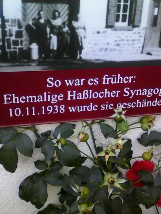 Gedenktafel ehemalige Synagoge Haßloch