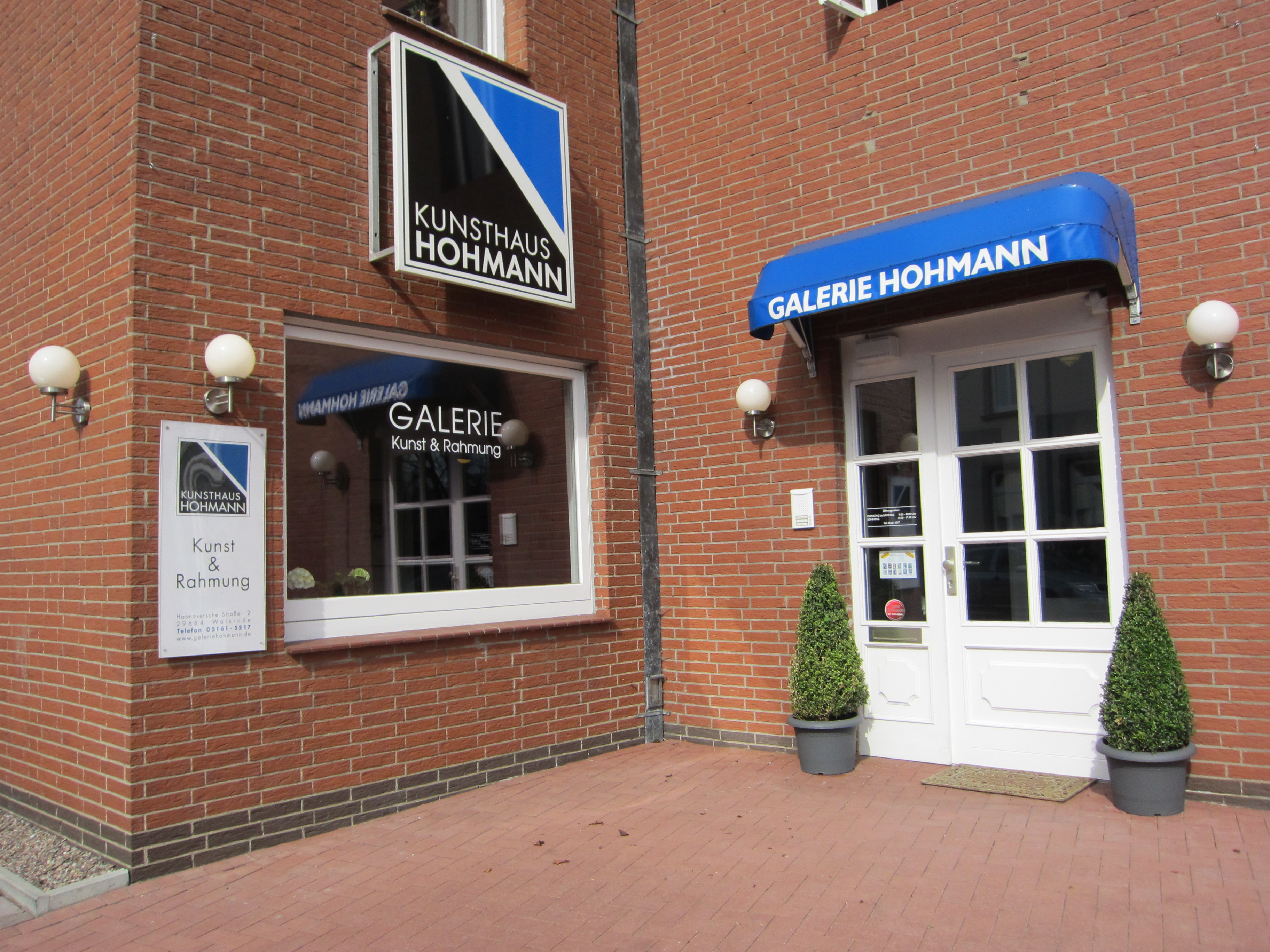 Eingangsbereich der Galerie (Hannoversche Str. 2, Eingang Saarstr.)