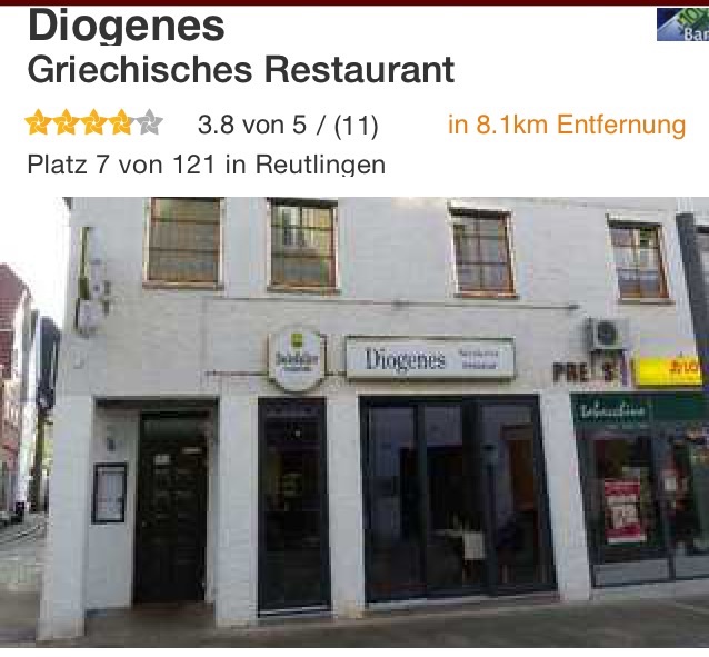 Bild 2 Diogenes Griechisches Restaurant in Reutlingen