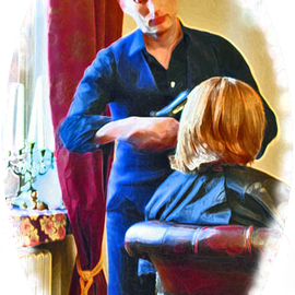 Hair Dresser in action ;-)