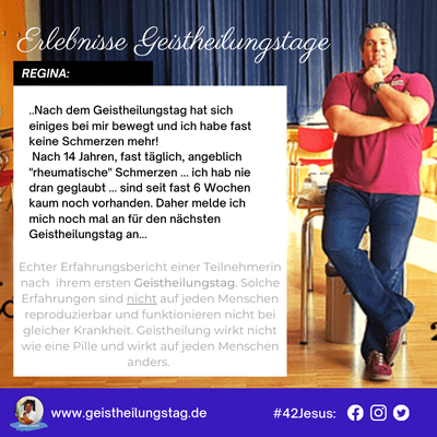 Erfahrungsbericht zum Geistheilungstag bei Jesus Lopez.