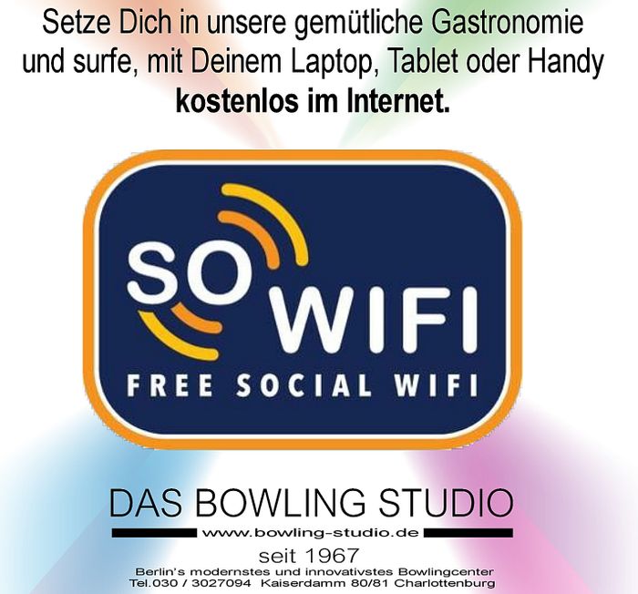 Setze Dich in unsere gemütliche Gastronomie und surfe, mit Deinem Laptop, Tablet oder Handy kostenlos im Internet.