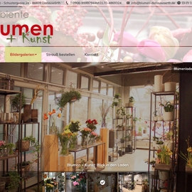Webseite ambiente Blumen + Kunst in Donauwörth