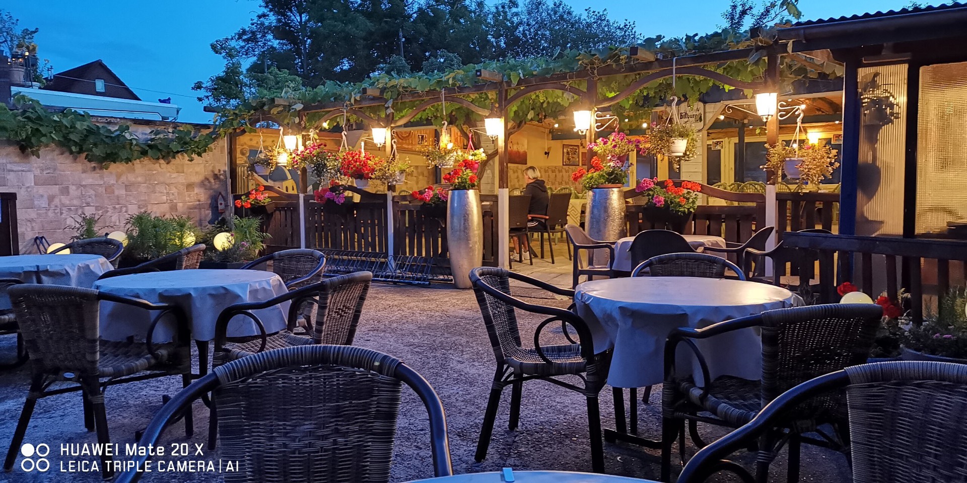 Der Biergarten im Außenbereich...