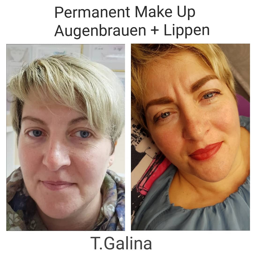 Permanent Make Up Augenbrauen + Aquarell Lippen