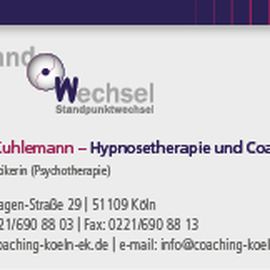 Elke Kuhlemann Heilpraktikerin für Psychotherapie Hypnosetherapie und Coaching in Köln