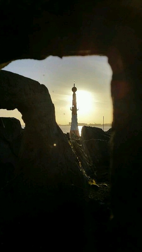 Blick durch die steinerne Gehegebrüstung