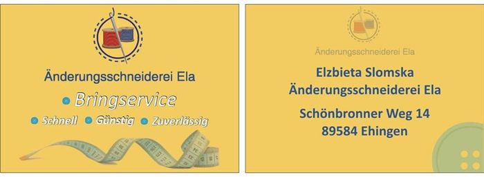 Biete fachkundige Änderungen/ Reparaturen an Bekleidung Bekleidungs-Änderungen und Reparaturen aller Art Nähen von Gardinen, Tischwäsche und Zierkissenbezüge - Vorhänge- Änderung/ Neuanfertigung . bps Foto Stück 50€ Die persönliche Beratung und Ihre Zufriedenheit liegen mir besonders am Herzen. Ihre Schneiderin Änderungsschneiderei Ela Biete Vorher anrufen 0152 08875057