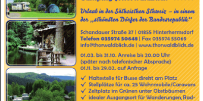 Camping Thorwaldblick in Hinterhermsdorf Stadt Sebnitz