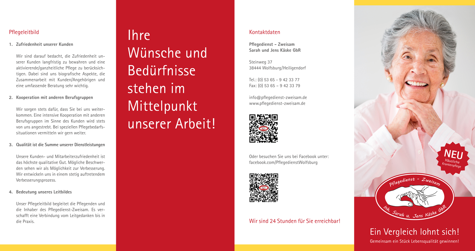 Informationsflyer Pflegedienst Zweisam