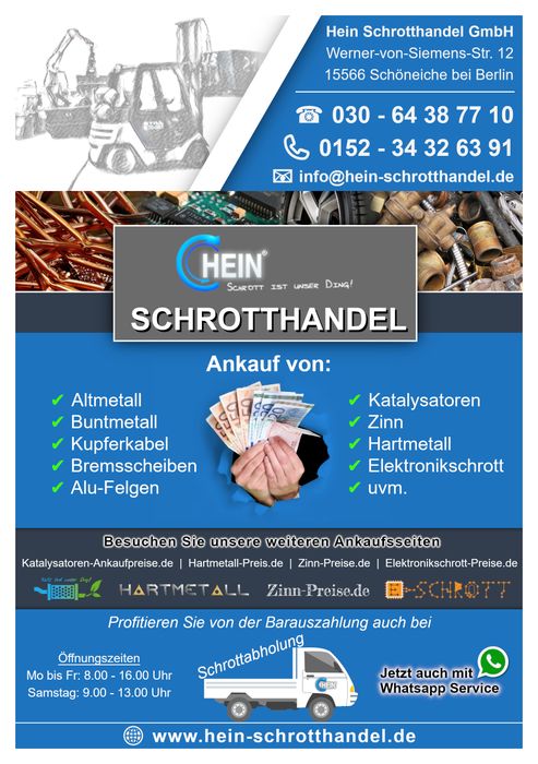 Schrotthandel - Schrottplatz - Schrottabholung - Service und Dienstleistungen
