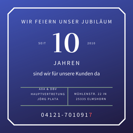 10 Jahriges Jubiläum