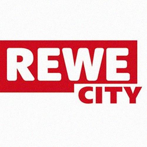 Rewe City Logo (in weiß auf rot)