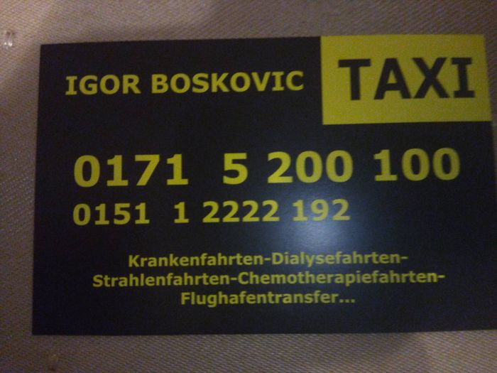 Boskovic Igor Taxi