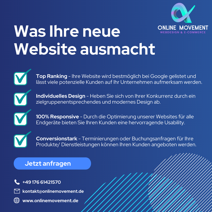 Webdesign - Ihre neue Website! - Online Movement aus Oberhausen