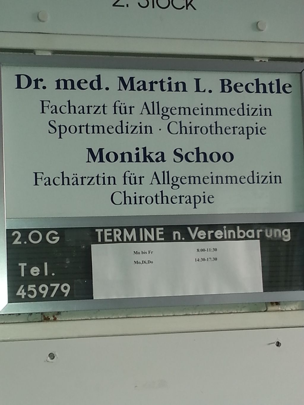 Nutzerfoto 1 Bechtle Martin Ludwig Dr.med. prakt. Arzt Chirotherapie , Schoo Monika