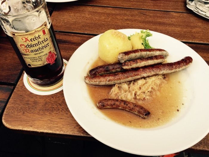 Rauchbier und fränkische Würste 