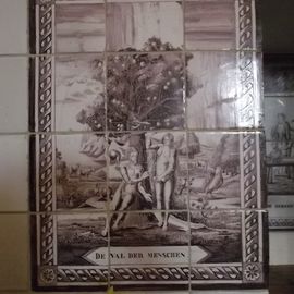 Biblisches Fliesenbild der königlichen Makkumer Fliesenfabrik Koninklijke Tichelaar Makkum
